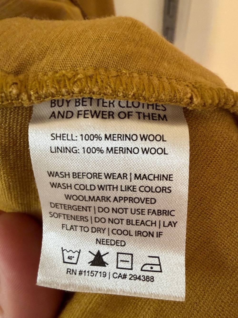 ibex Men's Zip-Up Sweater Jacket - Mustard Yellow - Picture 6 of 8